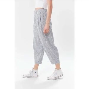 Urban Outfitters BDG Sutton High Waist Striped Linen Trousers